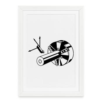dreher - Framed poster (27 × 37 cm) - white - Front