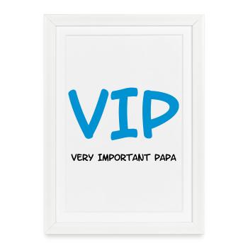 Very Important Papa ❤️ - Affiche encadrée (27 × 37 cm) - blanc - Devant