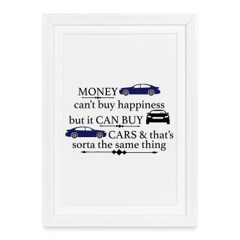 automobile - Framed poster (27 × 37 cm) - white - Front