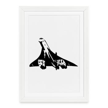 jet - Affiche encadrée (27 × 37 cm) - blanc - Devant