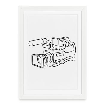 camera - Framed poster (27 × 37 cm) - white - Front