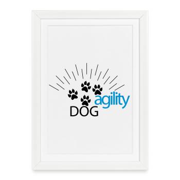 agilité - Affiche encadrée (27 × 37 cm) - blanc - Devant