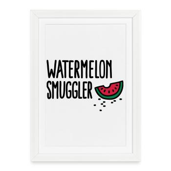 Watermelon smuggler - Framed poster (27 × 37 cm) - white - Front