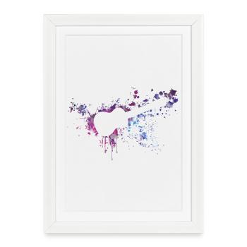 ukulele splash - Framed poster (27 × 37 cm) - white - Front