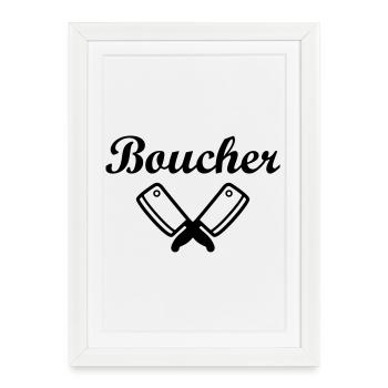 Boucher - Affiche encadrée (27 × 37 cm) - blanc - Devant