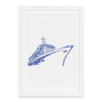 Bateau de croisière Navire de croisière Luxe - Affiche encadrée (27 × 37 cm) - blanc - Devant