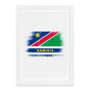 Namibia flag design - Framed poster (27 × 37 cm) - white - Front