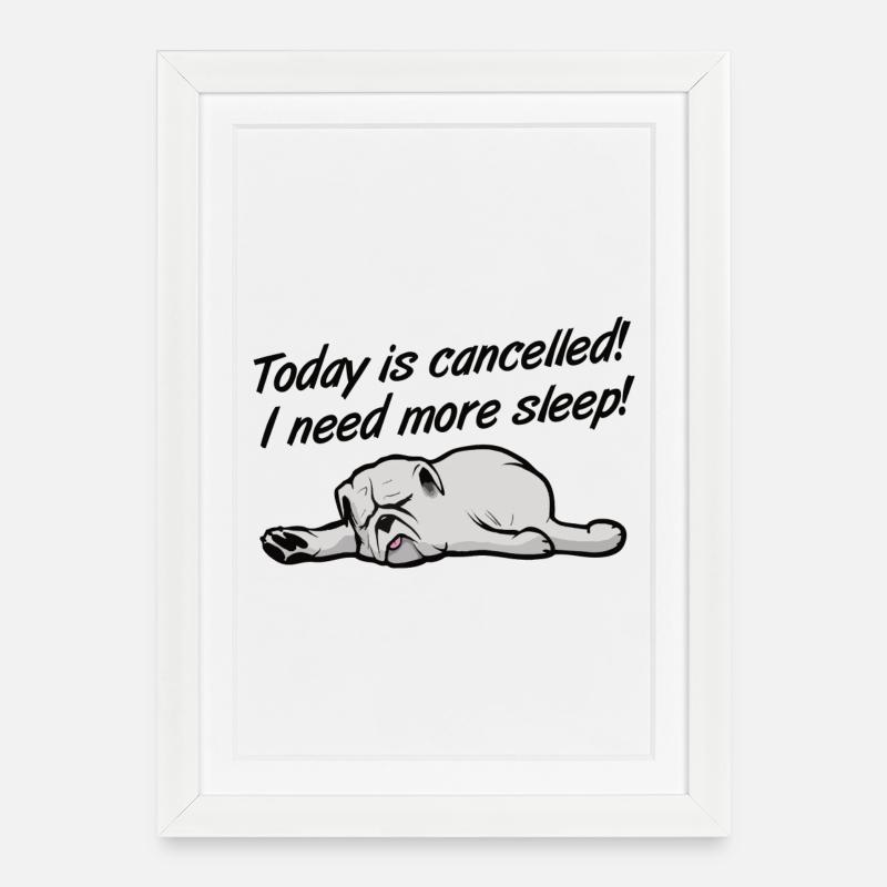 Today is cancelled - Gerahmtes Poster (27 × 37 cm) - Weiß
