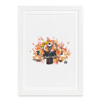 Polyvalent, polyvalent, gardien, artisan - Affiche encadrée (27 × 37 cm) - blanc - Devant