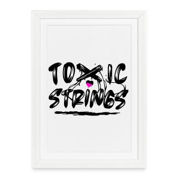 Toxic Strings 2 Colour - Framed poster (27 × 37 cm) - white - Front