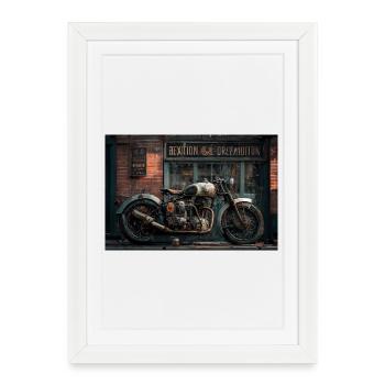 Old Bike [3] - Framed poster (27 × 37 cm) - white - Front