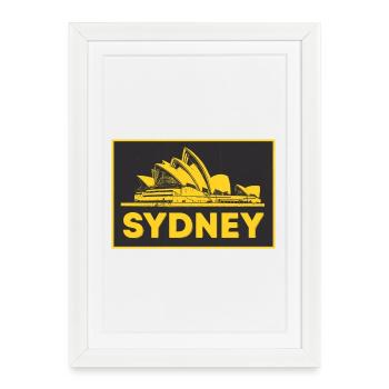 Sydney, Opéra d’Australie - Affiche encadrée (27 × 37 cm) - blanc - Devant