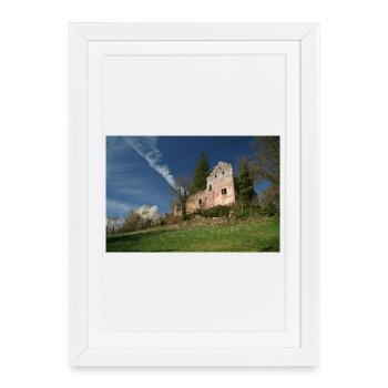 Ruines du château de Zavelstein - Affiche encadrée (27 × 37 cm) - blanc - Devant