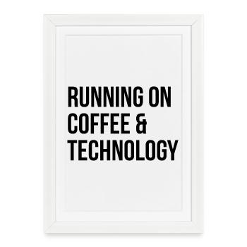 Technology Technology Technology - Framed poster (27 × 37 cm) - white - Front