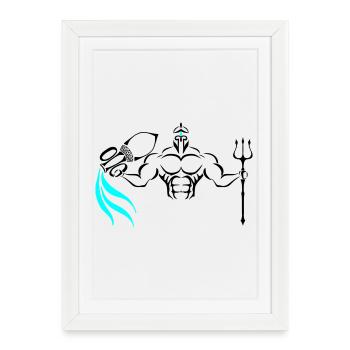 Alpha Aquarius Deluxe - Gerahmtes Poster (27 × 37 cm) - Weiß - Vorne
