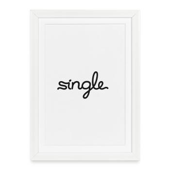 Single - Gerahmtes Poster (27 × 37 cm) - Weiß - Vorne