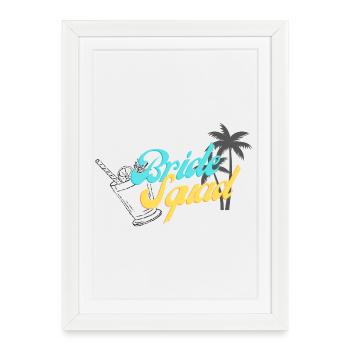 Bride Squad Tropical Sunset Design - Framed poster (27 × 37 cm) - white - Front