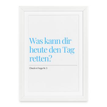 Check-in Question No. 5 - Framed poster (27 × 37 cm) - white - Front