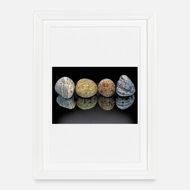 Granit - Affiche encadrée (27 × 37 cm) - blanc