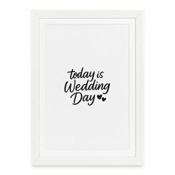 Wedding Design Wedding Day - Framed poster (27 × 37 cm) - white - Front
