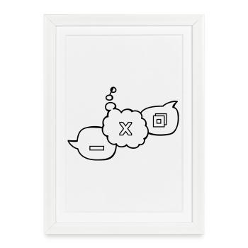 Computer speech bubbles - Framed poster (27 × 37 cm) - white - Front