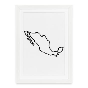 Aperçu du Mexique - Affiche encadrée (27 × 37 cm) - blanc - Devant