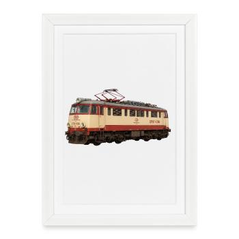Locomotive PKP EP07-1066 railway train trains pkp - Framed poster (27 × 37 cm) - white - Front