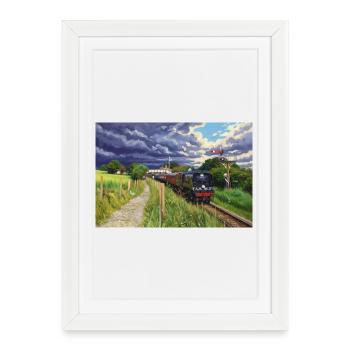 Heritage Express à Green Valley - Affiche encadrée (27 × 37 cm) - blanc - Devant