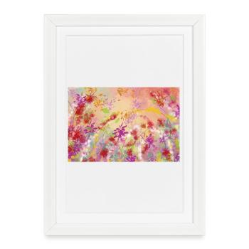 Motif de tourbillon de couleurs Pastel Blossoms - Affiche encadrée (27 × 37 cm) - blanc - Devant
