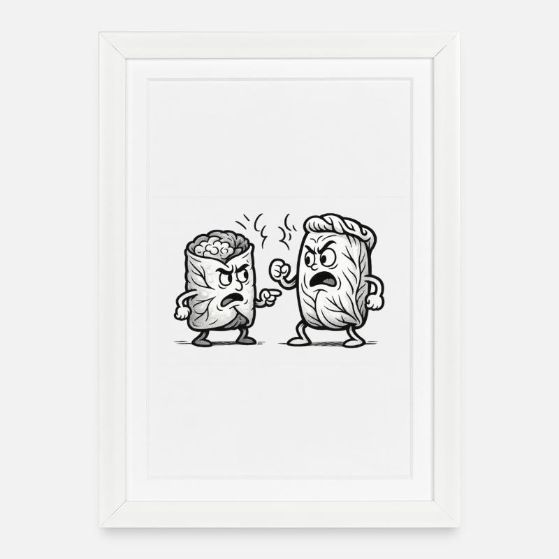 Dispute Dolma vs Golubzi - Affiche encadrée (27 × 37 cm) - blanc