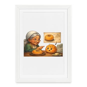 Tatar Babushka explains to the Russian Beljas - Framed poster (27 × 37 cm) - white - Front