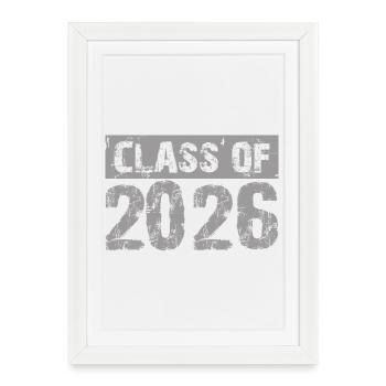 Promotion 2026 - Étudiant Étudiant - Affiche encadrée (27 × 37 cm) - blanc - Devant