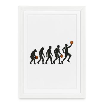 Évolution du joueur de basket - Affiche encadrée (27 × 37 cm) - blanc - Devant