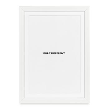 Typographie différente construite - Affiche encadrée (27 × 37 cm) - blanc - Devant