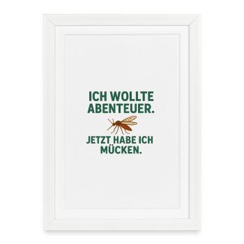 Adventure vs Mosquitoes - Framed poster (27 × 37 cm) - white - Front