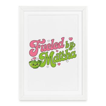 Un design drôle de matcha pour les amateurs de matcha - Affiche encadrée (27 × 37 cm) - blanc - Devant