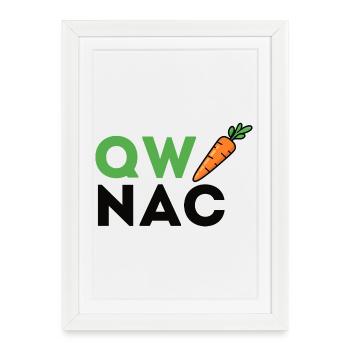 QW NAC Carrot – Accent vert pour les initiés - Affiche encadrée (27 × 37 cm) - blanc - Devant