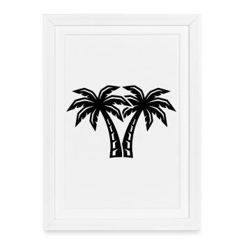 Icône de Palm Island - Affiche encadrée (27 × 37 cm) - blanc - Devant