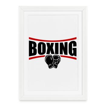 Boîtes de boxe - Affiche encadrée (27 × 37 cm) - blanc - Devant