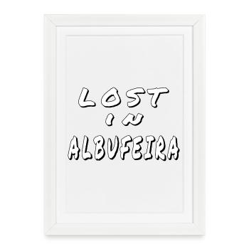 Lost in Albufeira – Algarve Design - Affiche encadrée (27 × 37 cm) - blanc - Devant