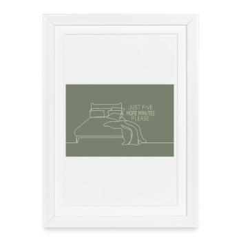 Il ne reste que 5 minutes d’humour de chambre - Affiche encadrée (27 × 37 cm) - blanc - Devant