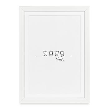 Un de trop - Affiche encadrée (27 × 37 cm) - blanc - Devant
