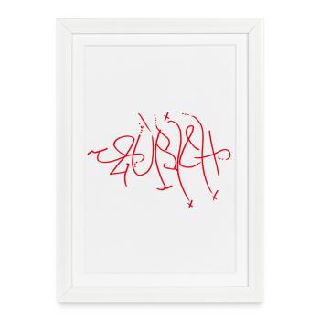 Le souvenir le plus réel de Zurich - Affiche encadrée (27 × 37 cm) - blanc - Devant