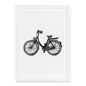 Holland Bicycle - Illustration - Framed poster (27 × 37 cm) - white - Front