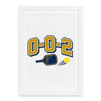 Maillot de pickleball 0-0-2 - Début du combat - Affiche encadrée (27 × 37 cm) - blanc - Devant
