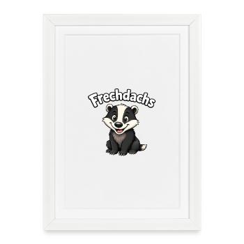 Frechdachs - Gerahmtes Poster (27 × 37 cm) - Weiß - Vorne