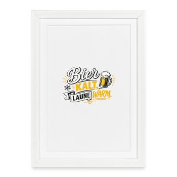Bière froide, ambiance chaude - Affiche encadrée (27 × 37 cm) - blanc - Devant