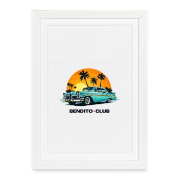 Sunset Cruiser - Gerahmtes Poster (27 × 37 cm) - Weiß - Vorne