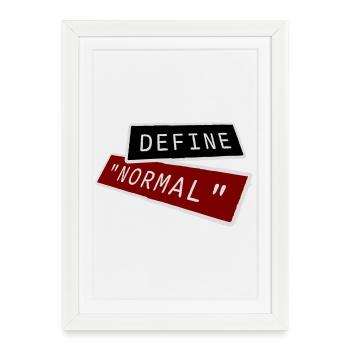 Define Normal Funny Sarcastic Definition Graphic - Framed poster (27 × 37 cm) - white - Front
