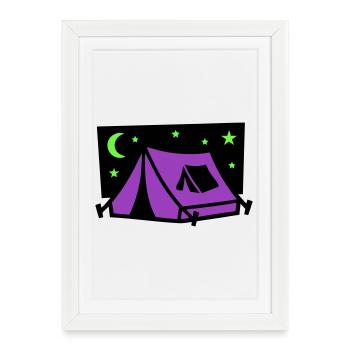 Logo de la soirée sous chapiteau du festival - Affiche encadrée (27 × 37 cm) - blanc - Devant